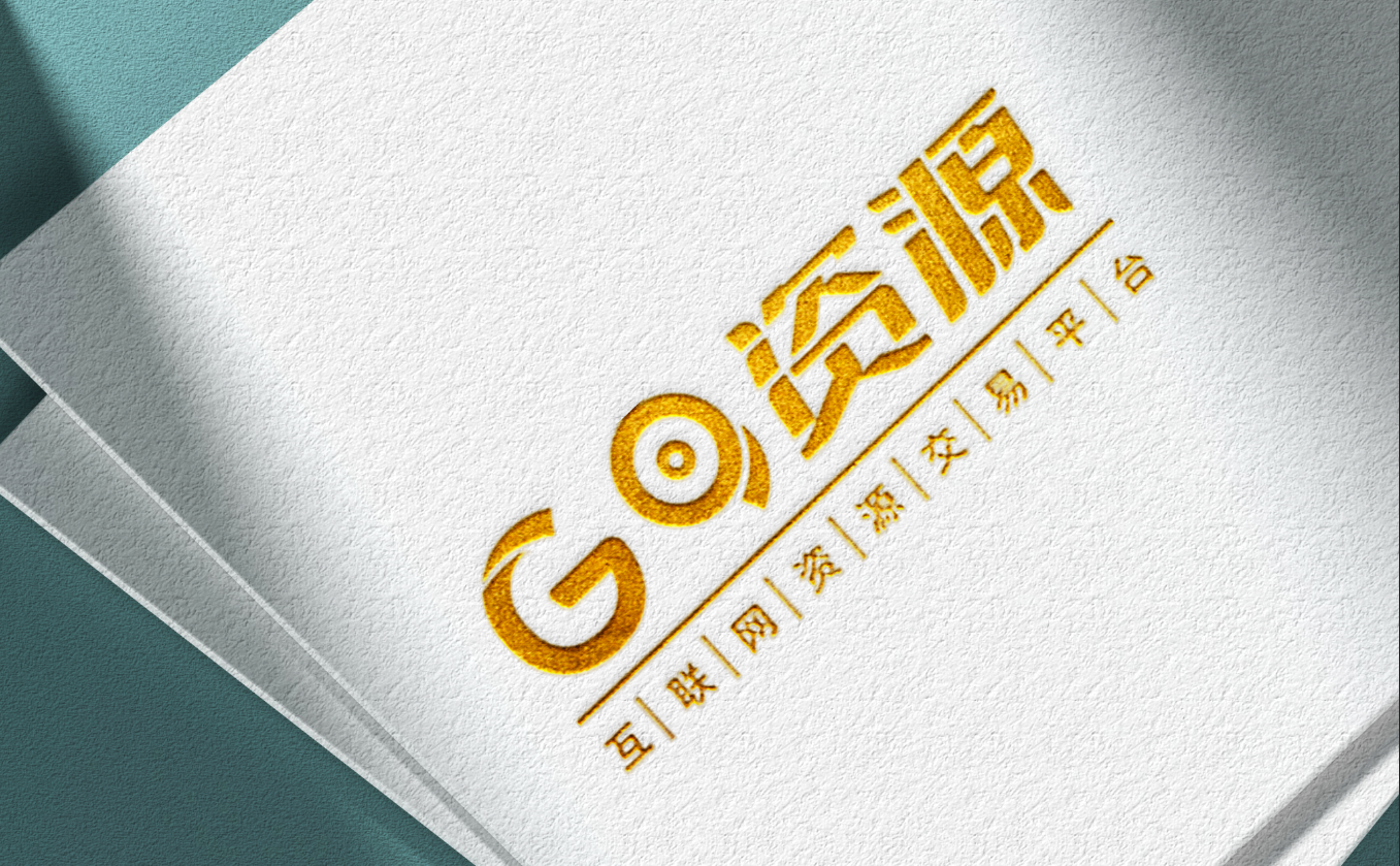 logo烫金样机，原创3D金色质感logo样机