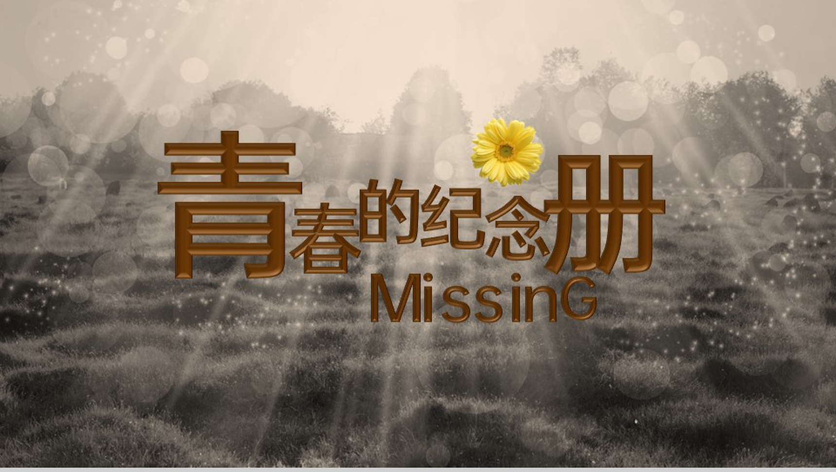 棕色大气怀旧风同学聚会青春纪念册PPT模板