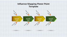 微立体商务箭头流程图PPT模板素材