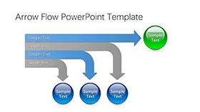 微立体简约商务流程图PPT模板素材
