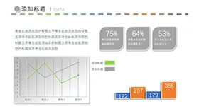 年度对比PPT折线图模板