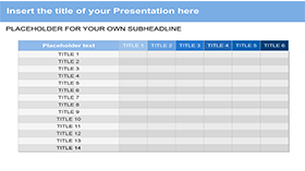 大气商务蓝灰色调PPT表格