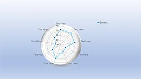 渐变背景简约雷达图PPT图表模板