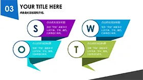 高端商务SWOT 分析图PPT素材