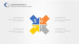 创意个性SWOT设计说明介绍PPT模板